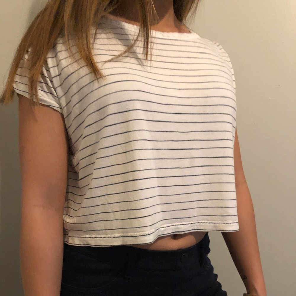 H&M Striped Crop Top